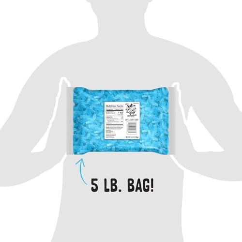 Blue Raspberry Sour Gummies – Bulk 5 LB Bag, Kid-Shaped Chewy Candy for Parties, Buffets, Halloween & Snacking