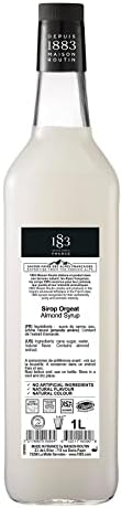 1883 Maison Routin Syrup for Drinks, Made In France (33.8 Fl Oz, Almond Glass)