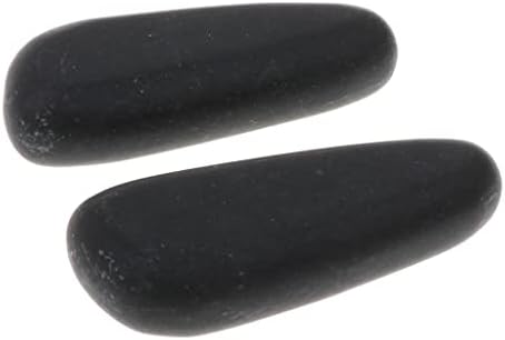 Generic - Set of 2 Premium Hot Stones for Relaxation, 8x3.2x2cm, Black