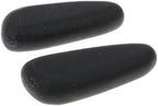 Generic - Set of 2 Premium Hot Stones for Relaxation, 8x3.2x2cm, Black