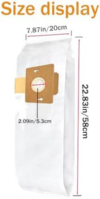 10Pack Type F HEPA Vacuum Bags for Simplicity Freedom F3300,F3400,F3500,F3600/SF1 & Riccar Supralite R10E/ Rsl1/Rsl1a/Ral1ac/Rsl2/Rsl3/Rsl3c/Rsl4/Rsl5/Rsl5c Uprights Part RFH6 RSL-6 SFH6