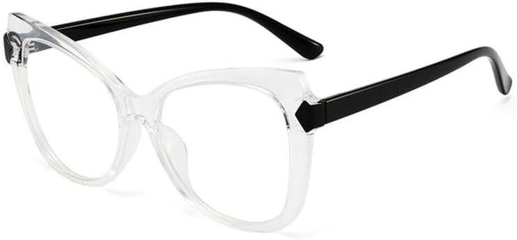 Oversized Cat Eye Reading Glasses for Women, Stylish Blue Light Blocking Computer Reader Anti Eyestrain UV Glare