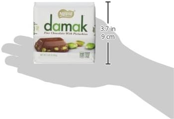 Nestle Damak Milk Chocolate with Pistachio 80g Bar Pack, 3 Count - Halal - Made in Turkey