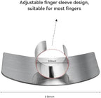 Stainless Steel Finger Guards For Cutting Food Avoid Hurting, Premium 304 Stainless Steel Finger Protector,Slicing Tool Finger Protectors when Cutting, Slicing, Dicing, Chopping, Fruits and Meat (4)