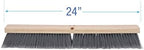 Boardwalk BWK20424 3 in. Flagged Polypropylene Bristles 24 in. Brush Floor Brush Head - Gray