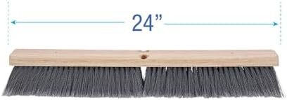 Boardwalk BWK20424 3 in. Flagged Polypropylene Bristles 24 in. Brush Floor Brush Head - Gray