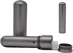 Prime Natural Essential Oil Aluminum Alloy Premium Blank Nasal Inhaler - Refillable Aluminum Empty Metal Inhaler - Space Gray Color - Comes with 5 Cotton Wicks - For Aromatherapy