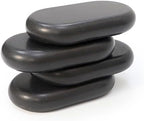 Master Massage 4 Pieces XXL Oversized Super Extra Large Oval Shape Basalt Massage Hot Stone Massage Stone Warm Stone Set-6” x 3.4“x 1.1”-Spa-Beauty-Salon-Massage