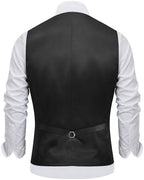 Men’s Suit Vest 3-Piece Slim Fit| Satin Back Formal Waistcoat For Business& Casual