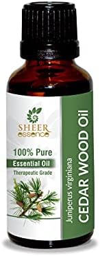 Cedar Wood Oil 30 ML (1.01 Fl.OZ) | 100% Pure Natural Undiluted Uncut Therapeutic Grade Juniperus Virginiana Essential Oil