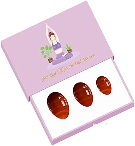 Natural Red Carnelian Jade Yoni Egg Set Massage Balls Drilled Kegel Exercise Tightening Care Repair,D