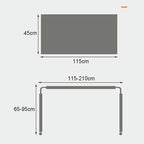 Overbed Table with Wheels, Height Adjustable 65-95cm Computer Desk Standing Workstation Food Tray Desk Rolling Table for Twin/Full/Queen/King Size Bed Frame
