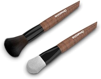 DIYESMART 2pcs Cleaning Brush Kit with Wooden Handle, Model Dusting Brush Kit for Figures, Statues,Models, Craft