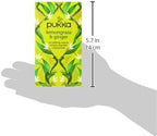 Pukka Herbal Teas Lemongrass and Ginger Caffeine Free, 20 count