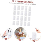 60 pcs Medicine Bottle Storage Holder Pill Capsules Empty Round Container with lid Refillable Bottle. Empty Bottles White polyethylene