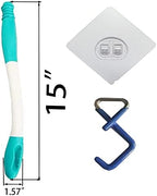 Wipe Assist, 15" Long Reach Comfort Wipe Holder, Ideal Self Wipe Assist Bottom Wiping Aid for Limited Mobilities, Extend Your Reach, Grips Toilet Paper or Pre-Moistened Wipes