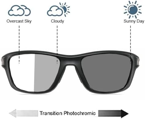 Photochromic full lens Reading Glasses for Mens and Womens Square Sports Transition Sunglasses Readers 0~+4.00