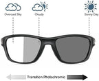 Photochromic full lens Reading Glasses for Mens and Womens Square Sports Transition Sunglasses Readers 0~+4.00