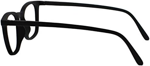 OPULIZE BEX Reading glasses for Women Men, Large Designer Style Sturdy frame with Spring Hinges,Matt Black +2.5 (Pack of 1)