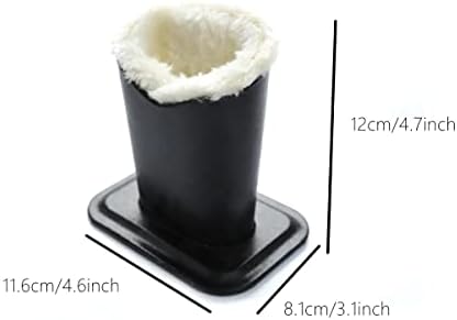 Plush Lined Eyeglass Holder, PU Leather Glasses Case with Magnetic Base, Velvet Plush Fluffy Lined Eyeglasses Case