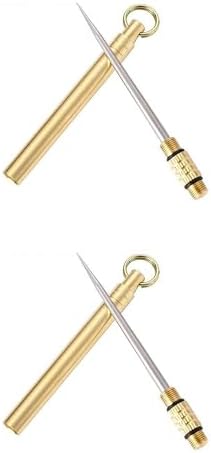 Titanium Alloy EDC Toothpick with Holder, Camping Fruit Fork Tool, Outdoor Survival Gear