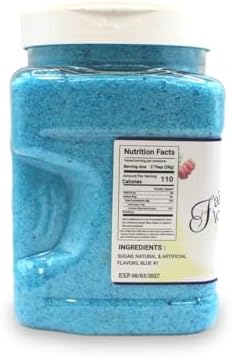 Blue Raspberry Flavored Cotton Candy Sugar Mix - 2lb (397g) Jar - Ready-to-Use for Home & Commercial Floss Machines