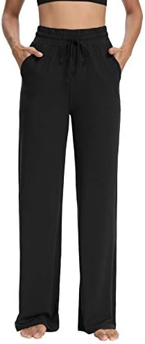Sarin Mathews Womens Yoga Sweatpants Wide Leg High Waisted Lounge Pajamas Pants Comfy Workout Loose Pants with Pockets