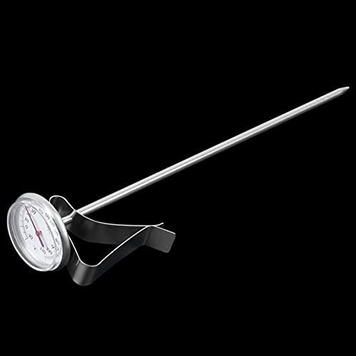 Coffee Thermometer Adjustable Hanging Milk Temperature Gauge Kitchen Accessory with Clip Brewing and Frothing Milk Thermometer for Cooking Coffee Baristas(Long)