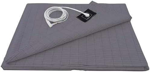 Grounding Sheet 28x52in Soft Sheet Breathable Grounding Bed Sheet with Cable Conductive Foldable Mat for Better Sleep Stress Relief, Sheet, Standard, 27.95x51.97inch