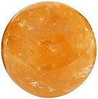 Natural Yellow Calcite Ball Healing Quartz Gemstone Divination Sphere Figurine with Wooden Stand 50mm/1.96"