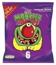 Walkers Monster Munch Pickled Onion Snacks 6 X 25G by Walkers