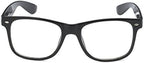 MODA Retro Nerd Geek Oversized Black Framed Spring Temple Clear Lens Eye Glasses