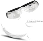 Magnifying Glasses Adjustable 4X Magnifying Eyewear Anti-Glare Wearable Magnifier Glasses for Presbyopia Seniors Watching TV for Low Vision Reading, Fishing Tv Glasses Eyewear Reading Glasses Wearabl