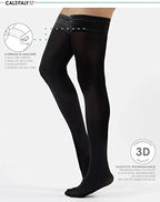 CALZITALY Opaque Thigh High Pantyhose, S, M/L, L/XL, XXL, XXXL, XXXXL