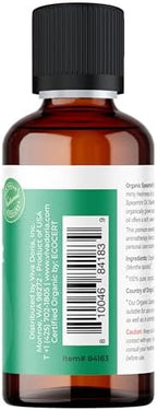 Viva Doria Spearmint Essential Oil, USDA Certified, Organic Spearmint Oil, 100% Pure, Natural Essential Oil, Undiluted, for Aromatherapy | Food Grade, 30 mL (1 Fluid Ounce)
