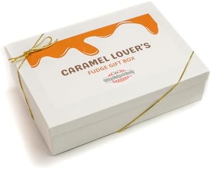 Valley Fudge, Caramel Lover’s Gift Box, Fresh Artisan Fudge, Real Butter, Bulk Gourmet Candy, Individually Wrapped, Birthday, Thank You, Housewarming Gift, 4 oz, 6 Pieces, One and a Half Pounds