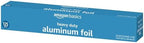 Amazon Basics Heavy Duty Aluminum Foil for Cooking, Grilling, Food Storage, Roasting, 125 Sq Ft, Pack of 2