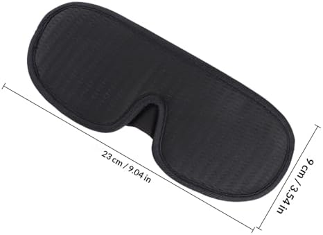FRCOLOR 3D Breathable Sleep Eyeshade Mask, Black Medium Size Eye Cover Blindfold for Travel and Rest