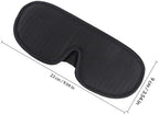 FRCOLOR 3D Breathable Sleep Eyeshade Mask, Black Medium Size Eye Cover Blindfold for Travel and Rest