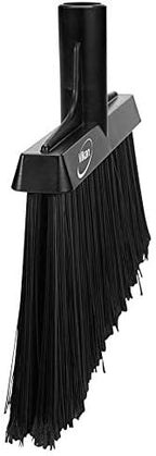 Vikan 29169 Split Bristle Angle Head Broom, Black