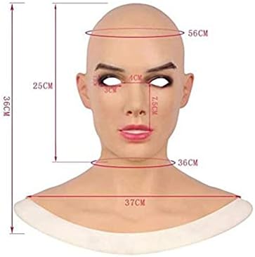 Realistic Female Latex Cosplay Mask Halloween Masquerade Mask Novelty Costume Party Latex Full Head Mask