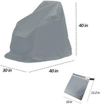 Wheelchair Cover Waterproof Electric Wheelchair Covers for Indoor and Outdoor Travel, 210D Oxford Mobility Scooter Cover for Storage, Prevent Rain Wind Dust Dirt Snow Sun 40x30x40 Inch (Grey)