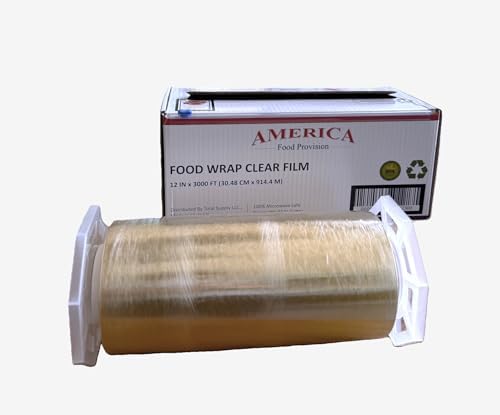 AFP - Clear Food Wrap Film, Professional Grade, BPA Free, Microwave Safe, 12 Inch x 3000 Feet