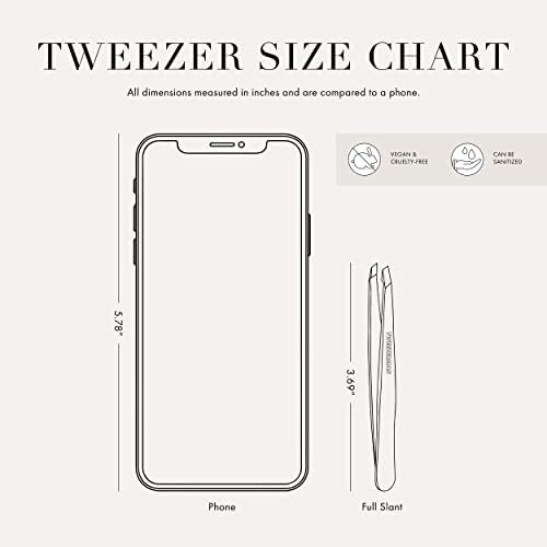 Tweezerman Stainless Steel Point Tweezer - Eyebrow Precision Tweezers, Facial and Ingrown Hair Removal (Midnight Sky)