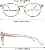 Blue Light Blocking Reading Glasses Spring Hinges Round Eyeglasses Computer Readers for Women