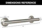 Lava Odoro Shower Grab Bar, Modern Stainless Steel Handicap Grab Bar for Bathtubs and Showers, Shower Safety Bar for Seniors Disabled, ADA-Compliant (Brushed Nickel, 18 Inch)
