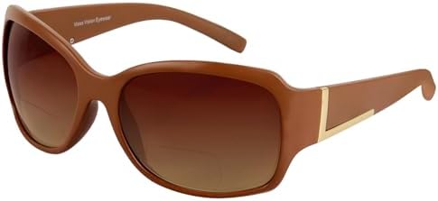 Mass Vision Bifocal Sunglasses 'The Fashionista' Women's Designer Outdoor Reading Glasses with UV400 Protection (2 Pack)