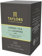 Taylors of Harrogate Green Tea with Jasmine, Pillow Tea Bags, 50 Count (Pack of 1), Delicate, Floral and Sweet, Caffeinated, Enjoy Hot or Iced, 50 Teabags