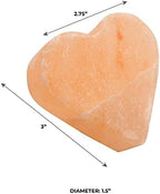 Pure Himalayan Salt Works Heart Massage Stone, Pink Crystal Hand-Carved Stone for Massage Therapy, Deodorant and Salt and Sugar Scrubs, 2.75” W x 3” H x 1.5” D