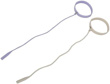 Eyelash Tweezer Holder Bracelet Silicone Ergonomic Design Comfortable Wrist Band Protector For Lash Extensions Purple White 2pcs